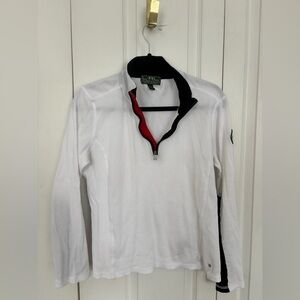 Ralph Lauren Black and White Quarter-Zip Pullover